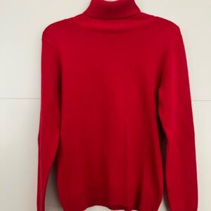 Banana Republic Vibrant Red Italian Merino Wool Sweater